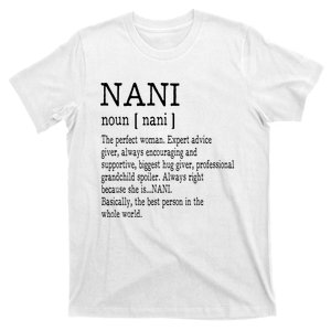 Nani Definition Grandma Mother Day Gifts Women T-Shirt