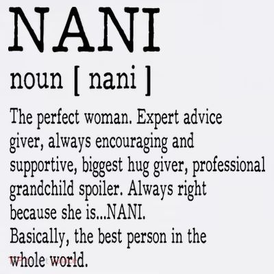 Nani Definition Grandma Mother Day Gifts Women T-Shirt