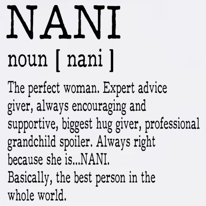 Nani Definition Grandma Mother Day Gifts Women Beanie