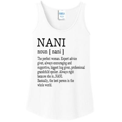 Nani Definition Grandma Mother Day Gifts Women Ladies Essential Tank