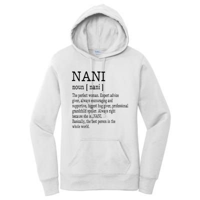 Nani Definition Grandma Mother Day Gifts Women Women's Pullover Hoodie