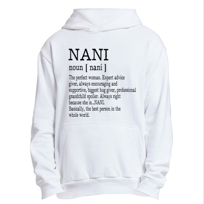 Nani Definition Grandma Mother Day Gifts Women Urban Pullover Hoodie