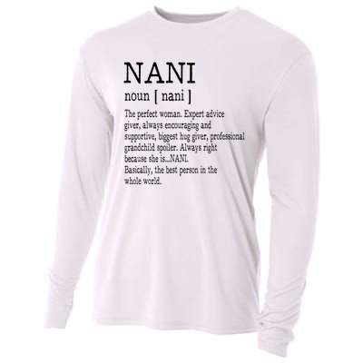 Nani Definition Grandma Mother Day Gifts Women Cooling Performance Long Sleeve Crew