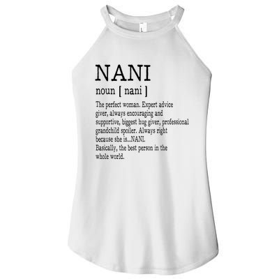 Nani Definition Grandma Mother Day Gifts Women Women's Perfect Tri Rocker Tank