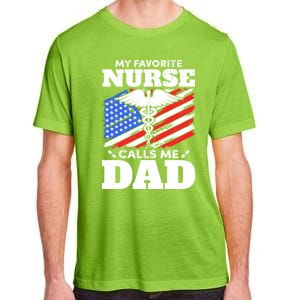 Nurse Dad Gift For Fathers Day Registered Nurse Rn Us Flag Meaningful Gift Adult ChromaSoft Performance T-Shirt