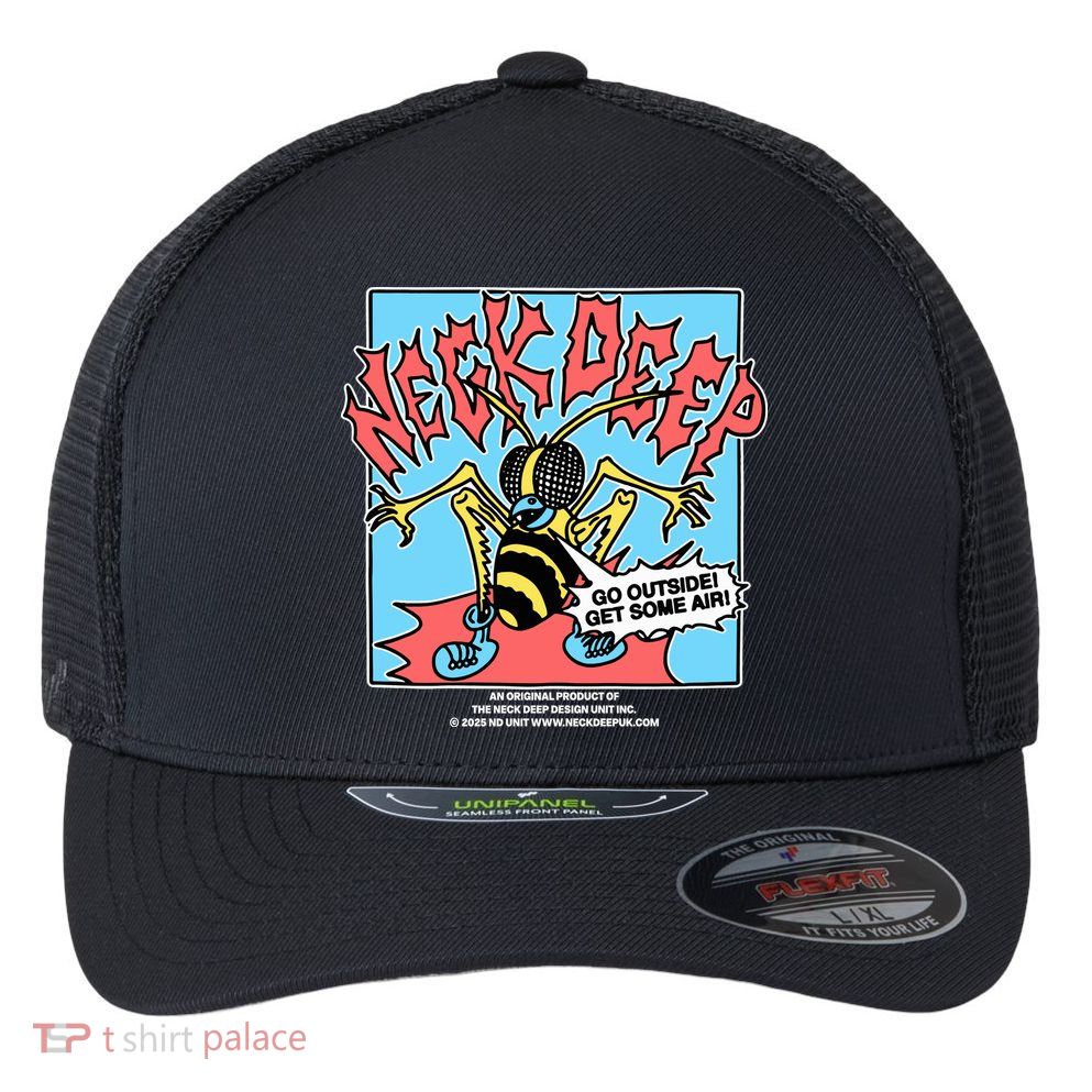 Neck Deep Go Outside Get Some Air Flexfit Unipanel Trucker Cap