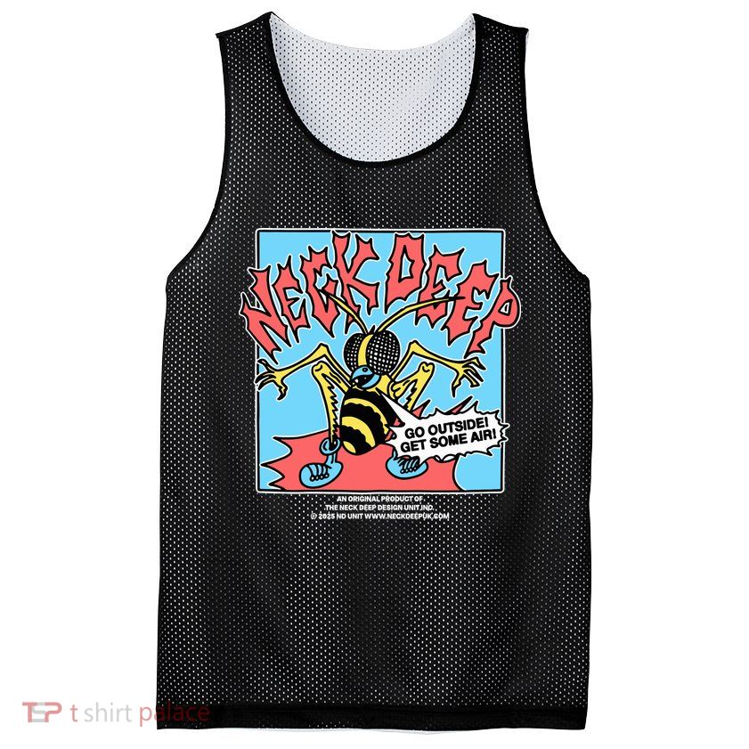 Neck Deep Go Outside Get Some Air Mesh Reversible Basketball Jersey Tank