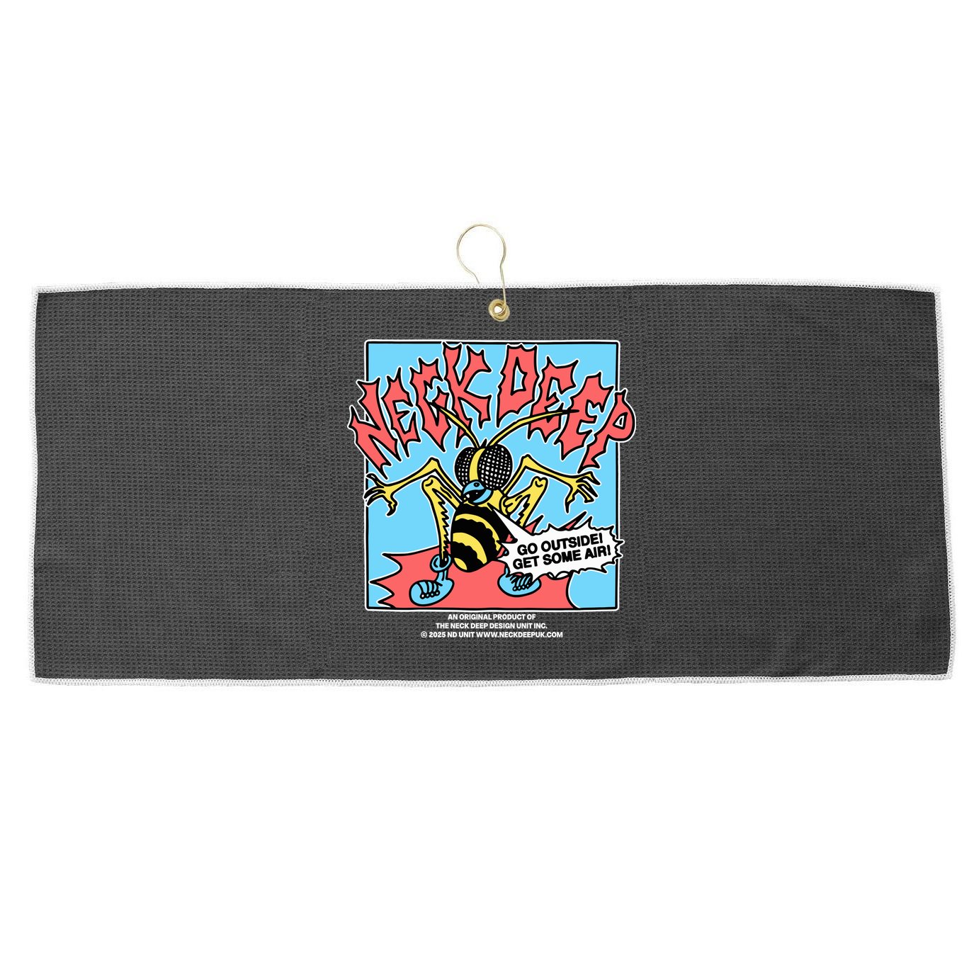 Neck Deep Go Outside Get Some Air Large Microfiber Waffle Golf Towel