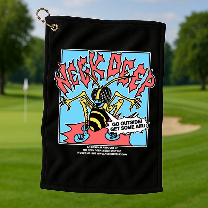 Neck Deep Go Outside Get Some Air Golf Towel