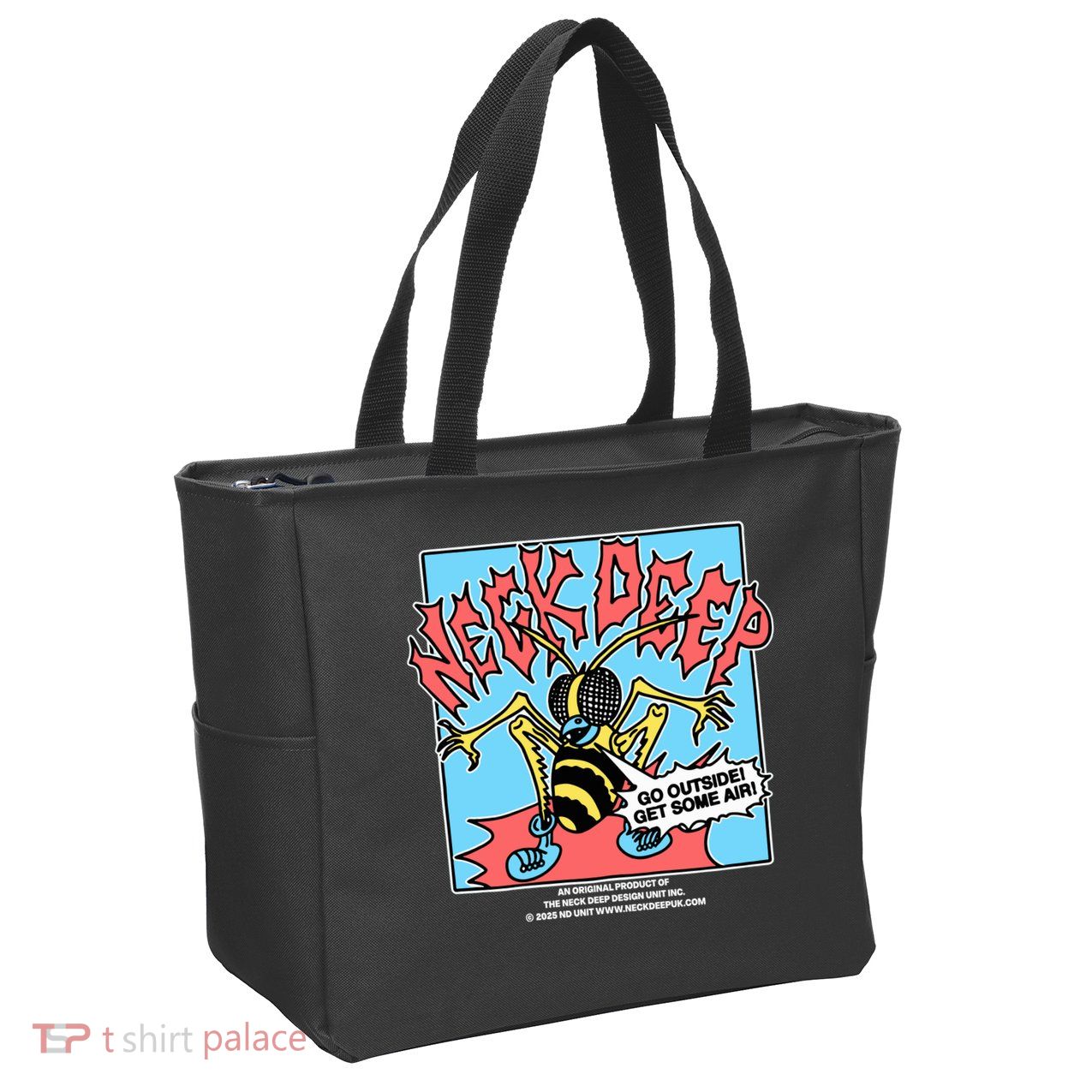 Neck Deep Go Outside Get Some Air Zip Tote Bag
