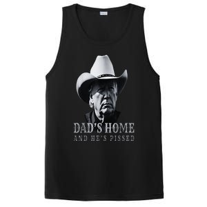 New DadS Home And HeS Pissed Dark Maga Trump DaddyS Home PosiCharge Competitor Tank