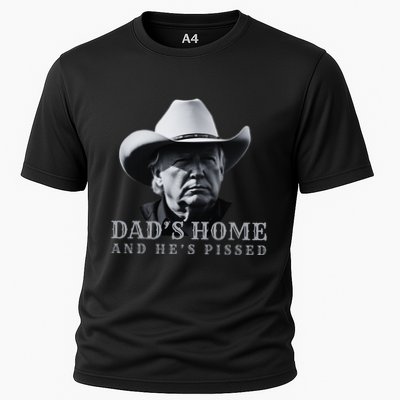 New DadS Home And HeS Pissed Dark Maga Trump DaddyS Home Performance Shirt