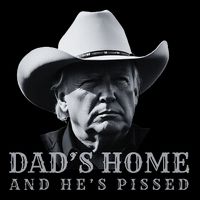 New DadS Home And HeS Pissed Dark Maga Trump DaddyS Home Drawstring Bag