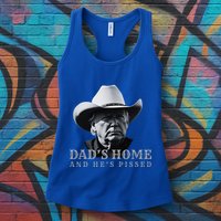 New DadS Home And HeS Pissed Dark Maga Trump DaddyS Home Womens Tank Top