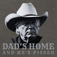 New DadS Home And HeS Pissed Dark Maga Trump DaddyS Home Cotton Canvas Backpack