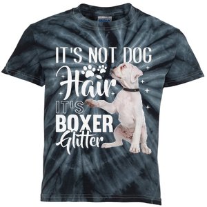 Not Dog Hair it's Glitter White Boxer Dog Kids Tie-Dye T-Shirt