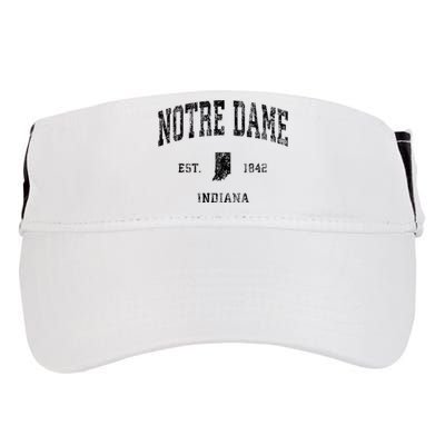 N.O.T.R.E D.A.M.E Indiana In Vintage Athletic Black Sports Design Adult Drive Performance Visor