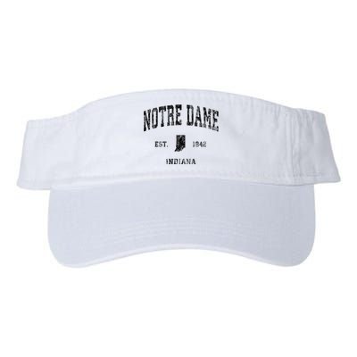 N.O.T.R.E D.A.M.E Indiana In Vintage Athletic Black Sports Design Valucap Bio-Washed Visor