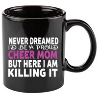 Never Dreamed I'd Be A Cheer Mom 'S Gift 11oz C Handle Ceramic Mug