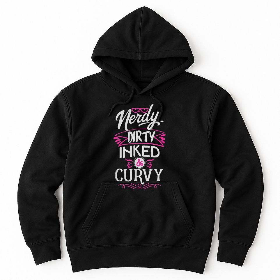 Nerdy Dirty Inked And Curvy Hoodie