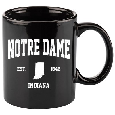 Notre Dame Indiana Est 1842 11oz C Handle Ceramic Mug
