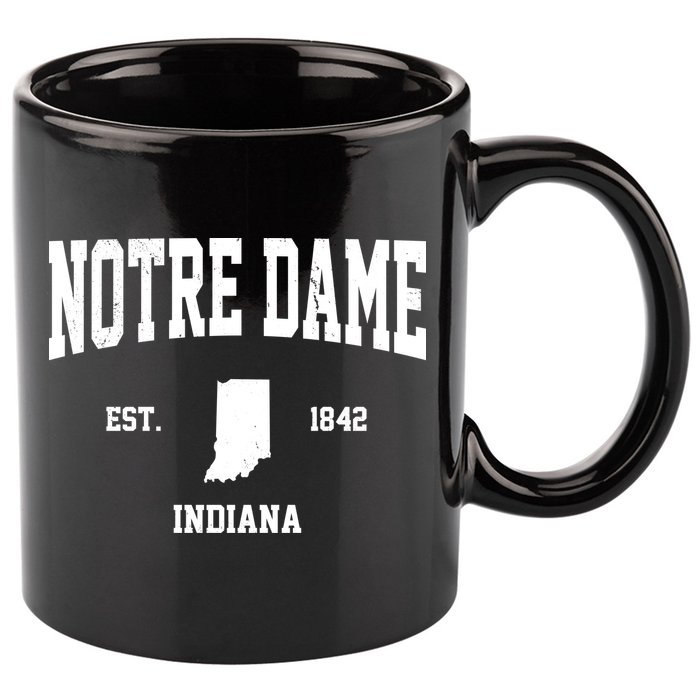 Notre Dame Indiana Est 1842 11oz C Handle Ceramic Mug