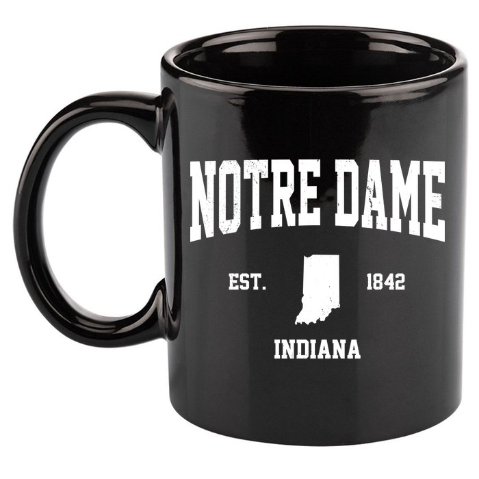 Notre Dame Indiana Est 1842 11oz C Handle Ceramic Mug