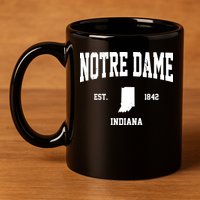 Notre Dame Indiana Est 1842 11oz C Handle Ceramic Mug