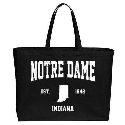 Notre Dame Indiana Est 1842 Cotton Canvas Jumbo Tote