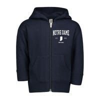 Notre Dame Indiana Est 1842 Toddler Zip Fleece Hoodie