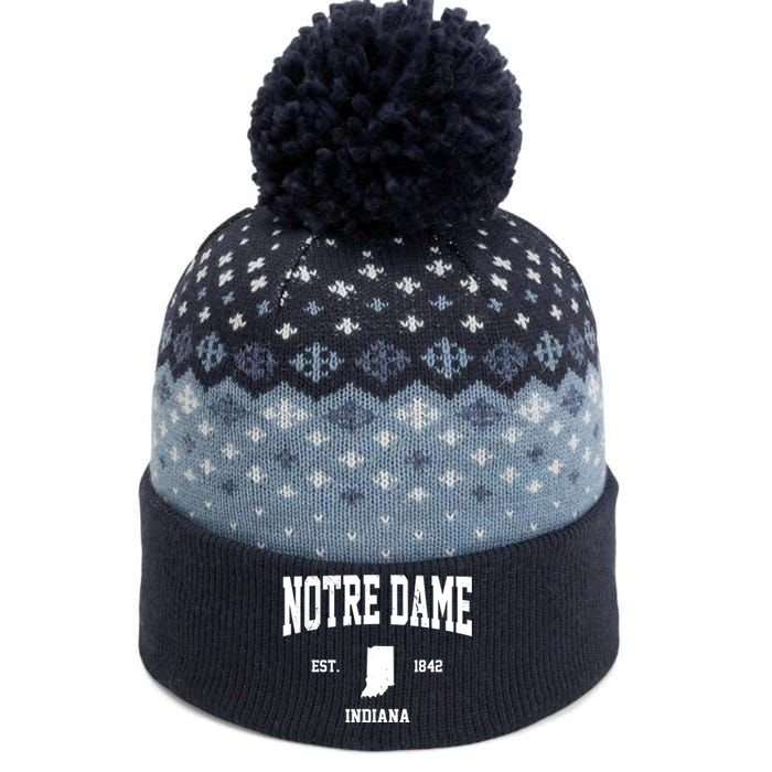 Notre Dame Indiana Est 1842 The Baniff Cuffed Pom Beanie