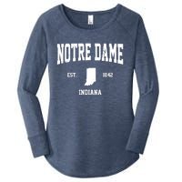 Notre Dame Indiana Est 1842 Women's Perfect Tri Tunic Long Sleeve Shirt