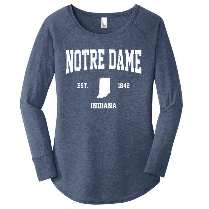 Notre Dame Indiana Est 1842 Women's Perfect Tri Tunic Long Sleeve Shirt