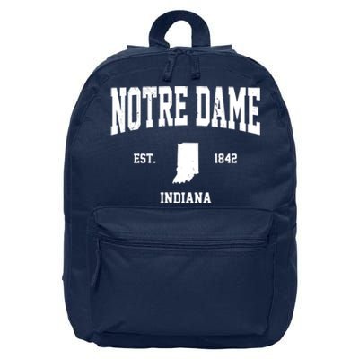 Notre Dame Indiana Est 1842 16 in Basic Backpack