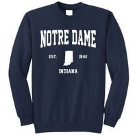 Notre Dame Indiana Est 1842 Tall Sweatshirt