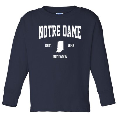 Notre Dame Indiana Est 1842 Toddler Long Sleeve Shirt