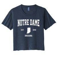 Notre Dame Indiana Est 1842 Women's Crop Top Tee