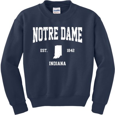 Notre Dame Indiana Est 1842 Kids Sweatshirt