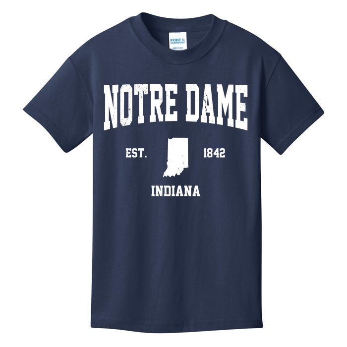 Notre Dame Indiana Est 1842 Kids T-Shirt