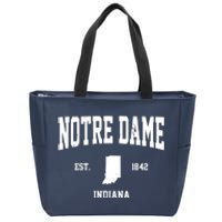 Notre Dame Indiana Est 1842 Zip Tote Bag