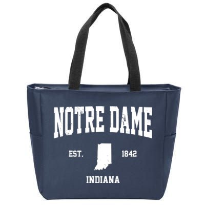 Notre Dame Indiana Est 1842 Zip Tote Bag