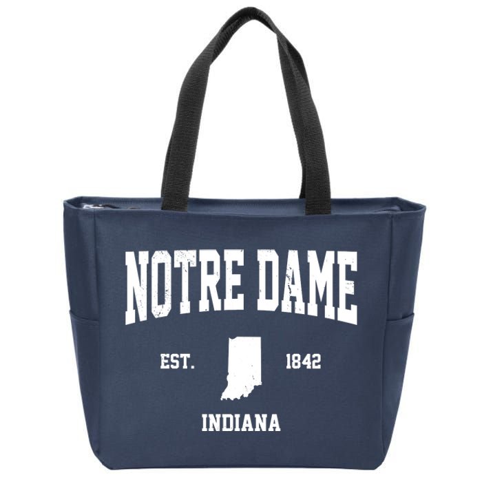 Notre Dame Indiana Est 1842 Zip Tote Bag