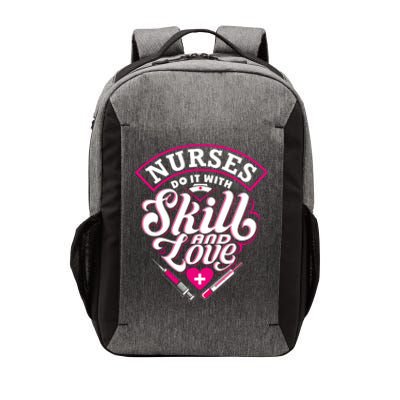 Nurses Do It With Skill And Love Gift Vector Backpack