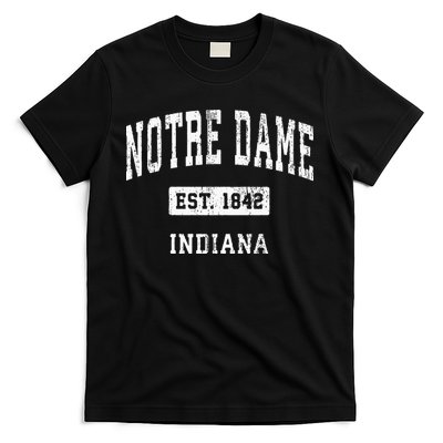Notre Dame Indiana IN Vintage Athletic Navy Sports T-Shirt