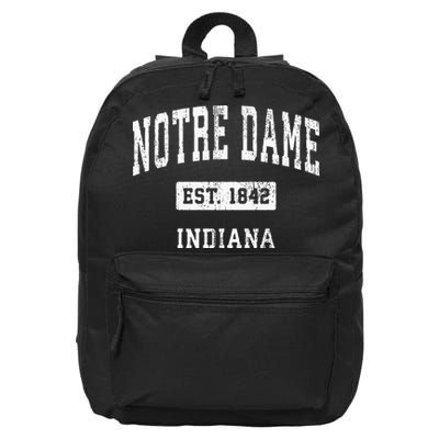 Notre Dame Indiana IN Vintage Athletic Navy Sports 16 in Basic Backpack