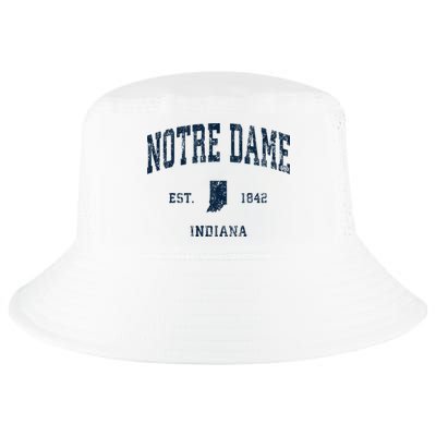 Notre Dame Indiana IN Vintage Athletic Navy Sports Design Cool Comfort Performance Bucket Hat