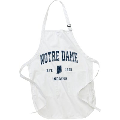 Notre Dame Indiana IN Vintage Athletic Navy Sports Design Apron