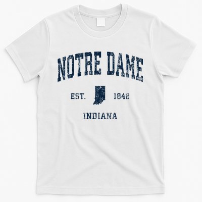Notre Dame Indiana IN Vintage Athletic Navy Sports Design T-Shirt
