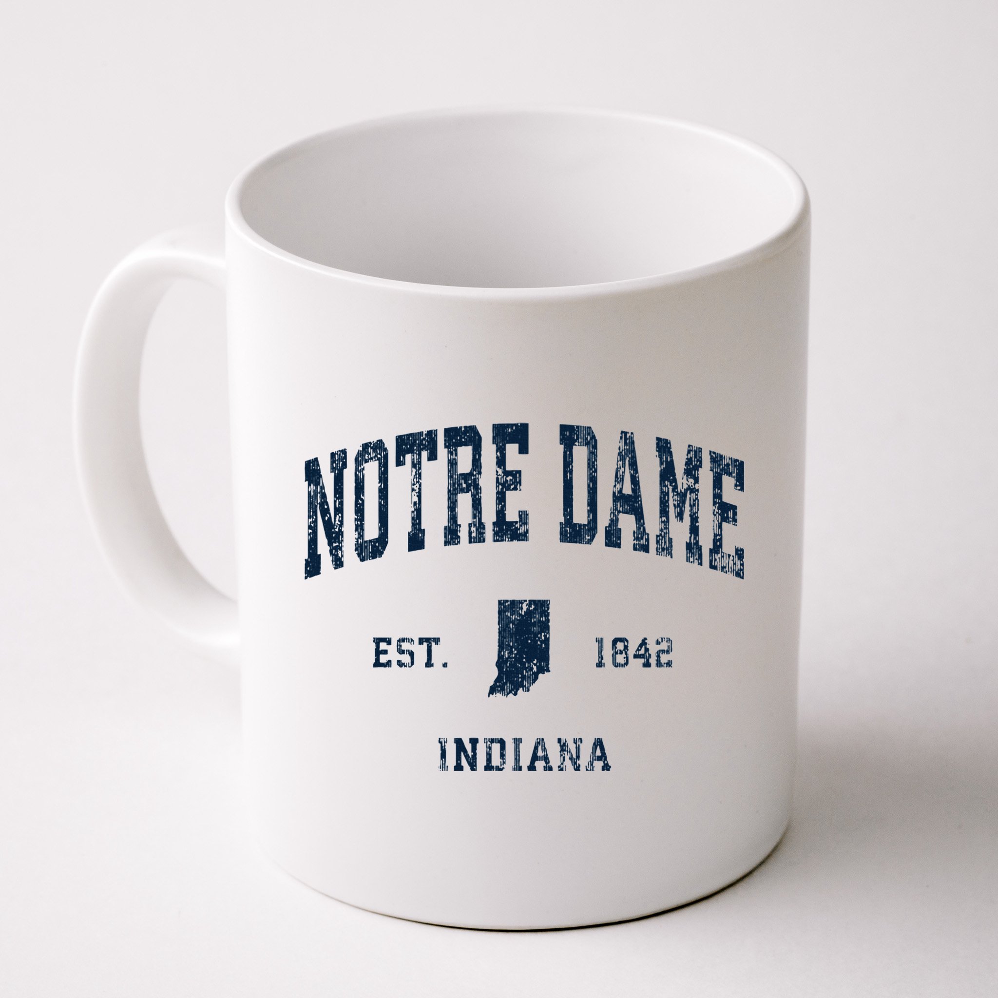 Notre Dame Indiana IN Vintage Athletic Navy Sports Design Mug