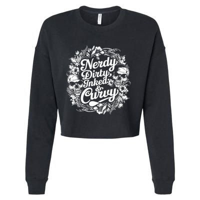 Nerdy Dirty Inked And Curvy Cropped Pullover Crew